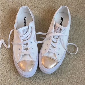 NWT White/ Rose Gold Converse Sneakers sz 8.5